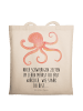 Mr. & Mrs. Panda Tote Bag Tintenfisch mit Spruch in Creme