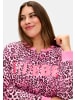 sheego Sweatshirt in pink gemustert