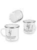 Mr. & Mrs. Panda Camping Emaille Tasse Bräutigam Gentleman mit S... in Weiß