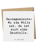 Mr. & Mrs. Panda Klappkarte Spruch Bauingenieur Wille mit Spruch in Weiß