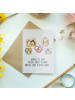 Mr. & Mrs. Panda Grußkarte Igel Familie mit Spruch in Grau Pastell