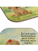 Mr. & Mrs. Panda Holzuntersetzer Hund Dame Design mit Spruch in Weiß