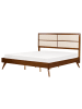 Beliani Doppelbett POISSY in Braun/Beige - (W) 187 x (H) 120 x (L) 202 cm