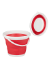 relaxdays 10x Falteimer in Rot - 10 l