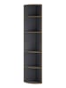 VCM  Elegantes Holzregal Eckregal Regal Salia 5fach in Anthrazit