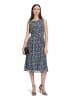 BETTY & CO Chiffonkleid ohne Arm in Nature/Dark Blue