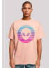 F4NT4STIC Heavy Oversize T-Shirt Alien Kopf in amber