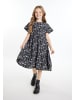 DreiMaster Mädchen (Kids) Kleid in Schwarz Blume