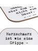 Mr. & Mrs. Panda gläseruntersetzer Spruch Herzschmerz Grippe mit... in Weiß