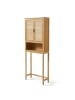 relaxdays Waschmaschinenschrank in Natur - (B)70 x (H)176 x (T)22,5 cm