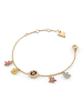 Guess Damen-Armband Blüten Charms Bunt/Goldfarben