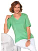 GOLDNER T-Shirt Halbarm Basic-Shirt aus Baumwolle in hellgrün