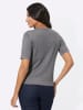 Sieh an! Kurzarm-Pullover in grau-meliert