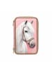 Depesche 3-Fach Federtasche CLASSIC inkl. Stifte Miss Melody 7,5 x 13 x 20 cm in rosa