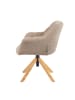 DUBI Möbel 2er-Set: Bürostuhl Mika-Iven in Beige - (B)65 x (H)82 x  (T)66 cm