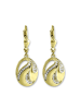GoldDream Echtgold, 333er Gelbgold Damen Ohrhänger ovaler Fächer Ohrring ca. 30mm