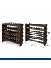 relaxdays Weinregal in Braun - (B)85 x (H)68 x (T)25,5 cm