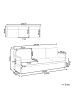 Beliani Gartensofa KIATO in Grau - (W) 225 x (H) 77 x (L) 80 cm