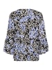 Kaffe Kurzarm-Bluse KAlea Regular fit in Blue Leopard