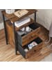 VASAGLE 2er-Set: Nachttisch Bellah in Vintagebraun, Schwarz - (B)28 x (H)60 x (T)38 cm