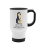 Mr. & Mrs. Panda Kaffeebecher Pinguin Blumen mit Spruch in Weiß