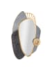 Mauro Ferretti Wandspiegel aus gold-grauem Metall, 55,9 x 5,7 x 90,8 cm