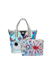 myMo Women 2-In-1 Tote Bag Set in White Multicolor