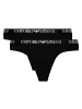 Emporio Armani 2er Pack Thong in Schwarz