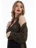 faina Damen Cardigan Mit Effektgarn in Schwarz Gold