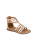 Les Tropéziennes par M Belarbi Iniame-Ledersandalen für Kinder Gold