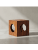 KADIMA DESIGN Quadratischer Beistelltisch aus Sheesham-Holz, Cube-Design, vielseitig
