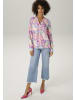 Aniston CASUAL Schlupfbluse in pink-hellpink-rosa-weiß-hellblau-gelb-lila grün
