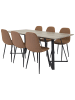 ebuy24 Essgruppe Marina 10 (7-teilig) Braun 90 x 180 cm