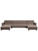 Beliani 3-tlg Modulsofa ABERDEEN in Beige/Schwarz