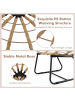 COSTWAY Rattan-Eiersessel in Beige