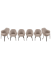 Signature Bridge Sessel ERNEST 6er Set in Mol - (W) 51  x (H) 77  x (L) 52  cm