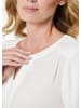 GOLDNER Elegantes Chiffonshirt mit Jersey-Details in cremeweiß