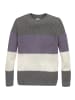 Kangaroos Strickpullover in lila geringelt