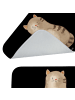 Mr. & Mrs. Panda Badezimmerteppich Katze Sitzen ohne Spruch in Schwarz