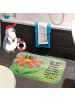 Mr. & Mrs. Panda Badematte Hummel Blume Design mit Spruch in Weiß