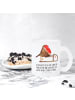 Mr. & Mrs. Panda Glas Rotkehlchen Schlitten mit Spruch in Transparent