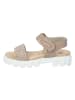 Bugatti Plateausandalen Mary in taupe / white