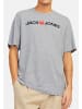 Jack & Jones T-Shirt Basic in Weiß / grau