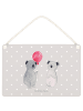 Mr. & Mrs. Panda Wanddeko Koala Luftballon ohne Spruch in Grau Pastell