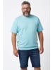 Men Plus Kurzarm T-Shirt in helles türkis