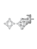 Glanzstücke München Ohrstecker Quadrat aus Sterling Silber mit Zirkonia in silber