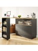 ABRIHOME 90 x 45 x 100 cm Um 360° Sideboard mit Ablageflächen, Schwarz