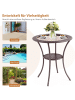 COSTWAY Gartentisch 64x64x72cm in Braun