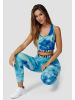 Holala Fashion Trainingsanzug Racerback Crop Top & Leggings Outfit in Blau