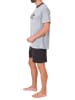 NORMANN Casual Shorty Pyjma kurzen Shorts und Rundhals - 74046 in grau